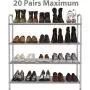 Simple Houseware 4-Tier Shoe Rack Storage Organizer 20-Pair, Grey Simple Houseware 4-Tier Shoe Rack Storage Organizer 20-Pair, Grey