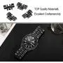 TRUMiRR Band for Galaxy Watch 3 45mm Men, 22mm Solid Metal Stainless Steel Watchband Butterfly Buckle Strap Wristband for Samsung Galaxy Watch3 45mm / Galaxy Watch 46mm / Gear S3 Smartwatch