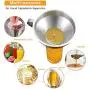 Pauplian Stainless Steel Funnels for Kitchen, Food Grade Kitchen Metal Funnel for Liquid, Spice, Powder, Oils, 4/5/6Inch Cooking Funnels Set of 3 with 4pcs Strainer Filter & 4pcs Cleaning Brush(11in1) Pauplian Stainless Steel Funnels for Kitchen, Food Grade Kitchen Metal Funnel for Liquid, Spice, Powder, Oils, 4/5/6Inch Cooking Funnels Set of 3 with 4pcs Strainer Filter & 4pcs Cleaning Brush(11in1)