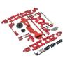 SONPP 144001,Metal Swing Arm Steering Cup Shock Tower Upgrade Accessories Kit for 144001 1/14 Parts Accessories,Red