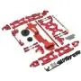 SONPP 144001,Metal Swing Arm Steering Cup Shock Tower Upgrade Accessories Kit for 144001 1/14 Parts Accessories,Red