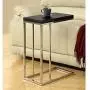 Monarch Specialties 3007, Chrome Accent Metal Base C-Table, Cappuccino Monarch Specialties 3007, Chrome Accent Metal Base C-Table, Cappuccino