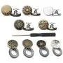 Instant Replacement Jeans Buttons,Adjustable Pant Button for Women Men Jeans Skirts Trousers Collars No-Nail No-Sew