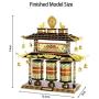 Microworld Tibet Prayer Wheel 3D Metal Puzzle Jigsaw Laser Cut Brain Teaser DIY Model Building Kits Toys J051