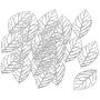 Baosity 30 Pieces Hollowed Leaf Shape Bail Charms for Earring Drops DIY Crafts Accessory Jewelry Making Findings Crafts Ornaments Metal - Silver