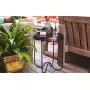 H Potter Outdoor Patio Side Table Antique Copper for Porch Deck Balcony Terrace Indoor Living Room Kitchen Small Spaces Quick Folding Stand Removable Round Metal Tray for Coffee Drinks or Appetizers H Potter Outdoor Patio Side Table Antique Copper for Porch Deck Balcony Terrace Indoor Living Room Kitchen Small Spaces Quick Folding Stand Removable Round Metal Tray for Coffee Drinks or Appetizers