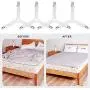 Tomata Adjustable Bed Sheet Fasteners, Triangle Non-Slip Elastic Holder Straps Corner Clips with Heavy Duty Grippers Clips (Set of 4 - White) Tomata Adjustable Bed Sheet Fasteners, Triangle Non-Slip Elastic Holder Straps Corner Clips with Heavy Duty Grippers Clips (Set of 4 - White)