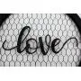 Parisloft Love Round Metal Wall Hanging Art Sign Word Love on Chicken Wire Round Framed and with Fabric Flower 12.2 x 12.2 x 1.4 Inches Black (Love) Parisloft Love Round Metal Wall Hanging Art Sign Word Love on Chicken Wire Round Framed and with Fabric Flower 12.2 x 12.2 x 1.4 Inches Black (Love)