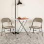 LIVING TRENDS 2 Pack Marvelius Double Braced Gray Metal Folding Chair