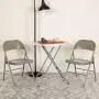 LIVING TRENDS 2 Pack Marvelius Double Braced Gray Metal Folding Chair