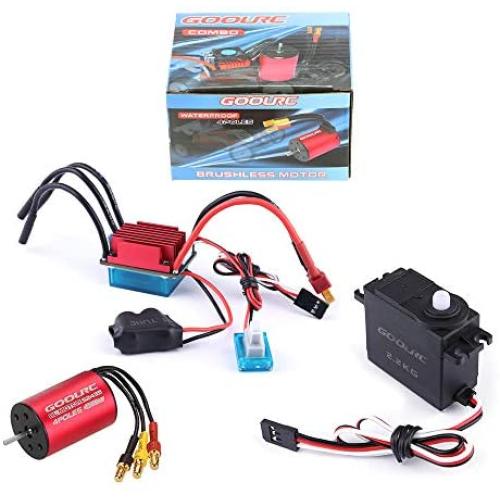 GoolRC S2435 4500KV Brushless Motor S-25A ESC with 2.2kg Metal Gear Servo Upgrade Brushless Combo Set for 1/16 1/18 RC Car Truck GoolRC S2435 4500KV Brushless Motor S-25A ESC with 2.2kg Metal Gear Servo Upgrade Brushless Combo Set for 1/16 1/18 RC Car Truck