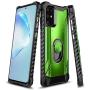 E-Began Case for Samsung Galaxy S20 Ultra, Aluminum Metal Built-in Magnetic Ring Holder Stand, Full-Body Protective Shockproof Military Cover Bumper Case (S20 Ultra 5G, 6.9 inch 2020) -Green