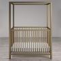 Little Seeds Monarch Hill Haven Metal Canopy Crib, Gold