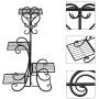 YYAO Metal Plant Stand Shelf 4 Tier Square Flower Pot Holder Decoration Classic Home Patio Garden Flower Plant Rack Indoor Outdoor Plants Displaying Stand,Black