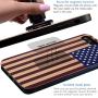 iProductsUS Wood Phone Case Compatible with iPhone SE (2020), iPhone 8, 7, 6/6S and Magnetic Mount, American Flag Printed in USA, Built-in Metal Plate,TPU Bumper Protective Shockproof Cover (4.7'')