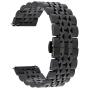 Gear S3 Bands, TRUMiRR 22mm Solid Quick Release Watch Band Stainless Steel Metal Butterfly Buckle Strap for Samsung Gear S3 Classic Frontier,Galaxy Watch 46mm, Galaxy watch 3 45mm, Gear 2 R380 R381 R382 Smartwatch, Black