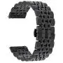 Gear S3 Bands, TRUMiRR 22mm Solid Quick Release Watch Band Stainless Steel Metal Butterfly Buckle Strap for Samsung Gear S3 Classic Frontier,Galaxy Watch 46mm, Galaxy watch 3 45mm, Gear 2 R380 R381 R382 Smartwatch, Black