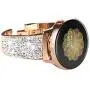 NewWays for Galaxy Active 2 Watch Band, 20mm Super Stunning Crystal Bracelet with Quick Release Pin for Galaxy Watch Smartwatch 42mm, Galaxy Watch Active 40mm 44mm, Rose Gold