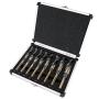 Best Choice 8-Piece 1/2” Shank Silver and Deming Drill Bit Set in Aluminum Carry Case, High Speed Steel (HSS) | SAE Size 9/16” - 1” by 1/16th Increment