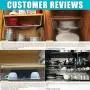 Comfecto Under Shelf Wire Basket, 4 Pack Stainless Steel Metal Hanging Storage Rack for Kitchen Cabinet Thickness Max 1.2 inch, Easy to Install Slides Under Shelves Organizer Pantry Bathroom, Chrome Comfecto Under Shelf Wire Basket, 4 Pack Stainless Steel Metal Hanging Storage Rack for Kitchen Cabinet Thickness Max 1.2 inch, Easy to Install Slides Under Shelves Organizer Pantry Bathroom, Chrome