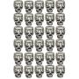 150PCS Antique Tibet Silver Skeleton Skull Metal Spacer Beads, Halloween Bead Great DIY Jewelry Making Crafts Accessories for Necklace, Bracelets and Earrings Making 4mm Hole