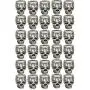 150PCS Antique Tibet Silver Skeleton Skull Metal Spacer Beads, Halloween Bead Great DIY Jewelry Making Crafts Accessories for Necklace, Bracelets and Earrings Making 4mm Hole