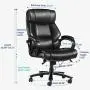 VANSPACE Big and Tall Executive Office Chair 400lb High Back Ergonomic Desk Chair Bonded Leather Chair - Heavy Duty Metal Base, Thick Padding, Adjustable Swivel Chair VANSPACE Big and Tall Executive Office Chair 400lb High Back Ergonomic Desk Chair Bonded Leather Chair - Heavy Duty Metal Base, Thick Padding, Adjustable Swivel Chair