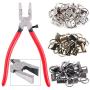 Swpeet 36 Sets 1'' 25mm 3 Colors Key Fob Hardware with 1Pcs Key Fob Pliers , Glass Running Pliers Tools with Jaws, Studio Running Pliers Attach Rubber Tips Perfect for Key Fob Hardware Install