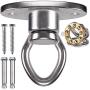 SELEWARE Stainless Steel 304 Heavy Duty Bearing Swing Hanger, 360° Rotate Swing Swivel Hook with Screws for Wooden and Expansion Bolts for Concrete, Indoor Outdoor Hammock Porch Chair Tire Swing Set