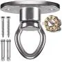 SELEWARE Stainless Steel 304 Heavy Duty Bearing Swing Hanger, 360° Rotate Swing Swivel Hook with Screws for Wooden and Expansion Bolts for Concrete, Indoor Outdoor Hammock Porch Chair Tire Swing Set SELEWARE Stainless Steel 304 Heavy Duty Bearing Swing Hanger, 360° Rotate Swing Swivel Hook with Screws for Wooden and Expansion Bolts for Concrete, Indoor Outdoor Hammock Porch Chair Tire Swing Set