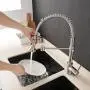 OWOFAN Kitchen Faucets Low Lead Commercial Solid Brass Single Handle Single Lever Pull Down Sprayer Spring Kitchen Sink Faucet, Brushed Nickel OWOFAN Kitchen Faucets Low Lead Commercial Solid Brass Single Handle Single Lever Pull Down Sprayer Spring Kitchen Sink Faucet, Brushed Nickel
