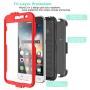 Tinysaturn Galaxy Luna Case, Galaxy Amp 2 Case, Galaxy Express 3 Case,J1 2016 Case, (TM) [Yvenus Series] [Red] Shock Absorbing Holster Belt Clip [Built-in Screen] Cover for Samsung Galaxy J1 2016