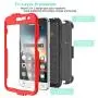 Tinysaturn Galaxy Luna Case, Galaxy Amp 2 Case, Galaxy Express 3 Case,J1 2016 Case, (TM) [Yvenus Series] [Red] Shock Absorbing Holster Belt Clip [Built-in Screen] Cover for Samsung Galaxy J1 2016