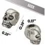 150PCS Antique Tibet Silver Skeleton Skull Metal Spacer Beads, Halloween Bead Great DIY Jewelry Making Crafts Accessories for Necklace, Bracelets and Earrings Making 4mm Hole