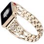 NNHF Compatible with Apple Watch Band 38mm 40mm 42mm 44mm for Women, Starfish with Diamond Hollow Metal Strap and Crystals Compatible with Apple Watch Series 4 3 2 1 (Vintage Gold, 38mm)