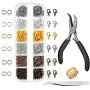 Anezus 1020Pcs Jump Rings with Jewelry Pliers for Jewelry Making Supplies Jewelry Repair and Beading