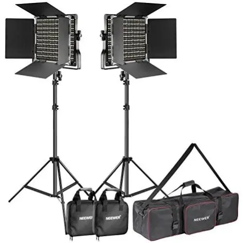 Neewer 2-Pack Dimmable Bi-Color 660 LED Video Light and Stand Lighting Kit with Large Carrying Bag for Photo Studio Video Photography, Durable Metal Frame, 660 LED Beads, 3200-5600K, CRI 96+ Neewer 2-Pack Dimmable Bi-Color 660 LED Video Light and Stand Lighting Kit with Large Carrying Bag for Photo Studio Video Photography, Durable Metal Frame, 660 LED Beads, 3200-5600K, CRI 96+