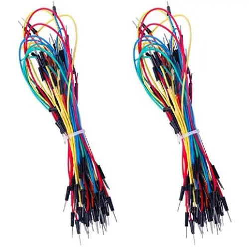 ELEGOO 130pcs Solderless Flexible Breadboard Jumper Wires Male to Male Compatible with Arduino Breadboard ELEGOO 130pcs Solderless Flexible Breadboard Jumper Wires Male to Male Compatible with Arduino Breadboard