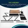 Halter L-Shaped Desk 59'' Computer Corner Desk Home Gaming, Office Desk Study Writing Modern Table, Black Desk with Black Metal Frame, Space Saver Easy to Assemble