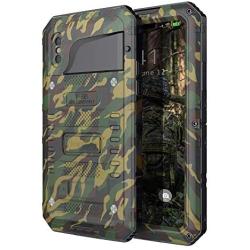 Beasyjoy iPhone Xs/X / 10 Metal Waterproof Case Aluminum Heavy Duty Strong Phone Cover with Screen Protector Shockproof Drop Proof Rugged Durable Hard Military Grade Camo/Camouflage