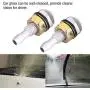 2pcs Windshield Washer Nozzle, Keenso Universal Car Auto Windshield Wiper Spray Jet Nozzle Replacement Kit(Silver)