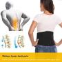 Abahub Lumbar Lower Back Brace and Support Belt with Dual Adjustable Straps, Helps Relief Pain with Sciatica, Scoliosis, Herniated, Black Large