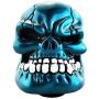 Lunsom Skull Shift Knobs Resin Shifter Head Most Car Transmission Shifting Stick Handle Fit Most Automatic Manual Vehicle (Metal Blue)