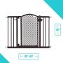 Summer Modern Home Decorative Walk-Thru Baby Gate, Metal with Bronze Finish, Decorative Arched Doorway – 30” Tall, Fits Openings up to 28” to 42” Wide, Baby and Pet Gate for Doorways and Stairways