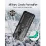 YOUMAKER Designed for Galaxy S9 Plus Case, Heavy Duty Protection Kickstand with Built-in Screen Protector Shockproof Case Cover for Samsung Galaxy S9 Plus 6.2 inch - Black
