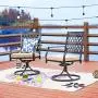 LOKATSE HOME Outdoor Patio Dinning Swivel Chairs Rocker Set of 2 Metal for Garden Backyard Furniture, 2, Beige LOKATSE HOME Outdoor Patio Dinning Swivel Chairs Rocker Set of 2 Metal for Garden Backyard Furniture, 2, Beige