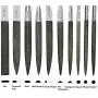 Fatmingo 10-Piece Precision Needle File Set 120 Grit, Super Hard Nickel Coated Diamond File Set, Jewelers Files for Filing Metal Ceramic Stone Jewelry Glass 5x180mm
