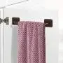 mDesign Metal Bathroom Storage Towel Bar with Strong Self Adhesive - Holder Rack for Hanging Washcloths, Hand, Face Towels in Main or Guest Powder Rooms - 2 Pack - Bronze mDesign Metal Bathroom Storage Towel Bar with Strong Self Adhesive - Holder Rack for Hanging Washcloths, Hand, Face Towels in Main or Guest Powder Rooms - 2 Pack - Bronze