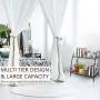 Indefree 2-Tier Metal Plant Stand - Multiple Flower Pot Holder Shelves Planter Rack Storage Organizer Display for Indoor Outdoor Garden Balcony
