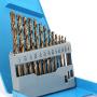 COMOWARE Cobalt Drill Bit Set- 13Pcs M35 High Speed Steel Twist Jobber Length for Hardened Metal, Stainless Steel, Cast Iron and Wood Plastic with Metal Indexed Storage Case, 1/16''-1/4''